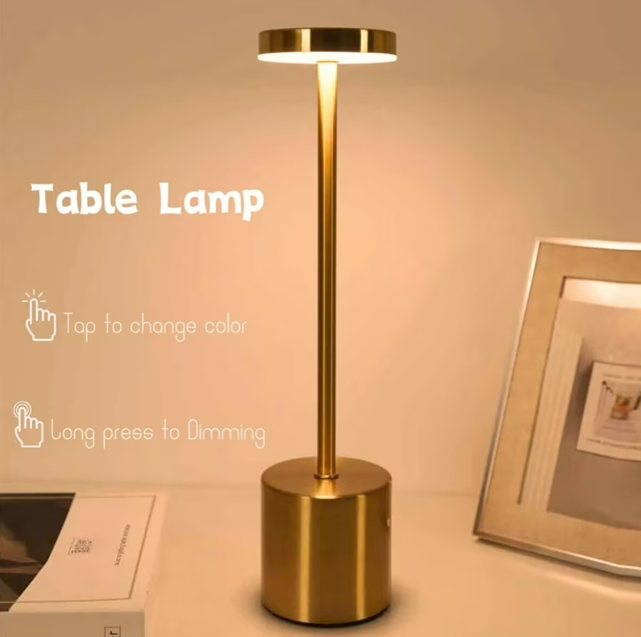 Lamp-Cordless Chargable Long Neck Metal Modern Table Lamp