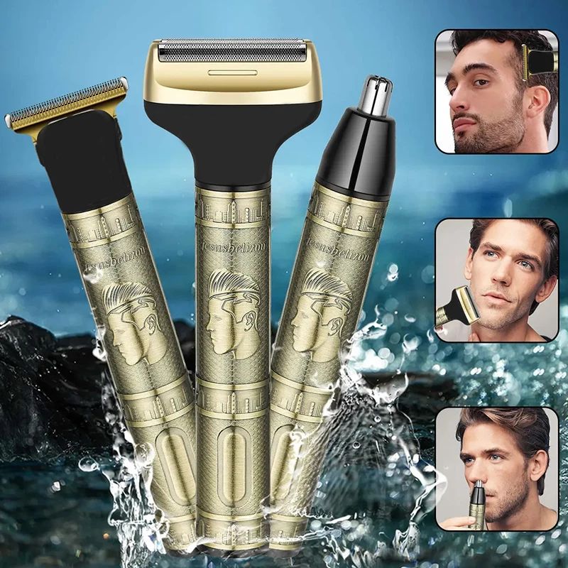 Golden 3 in 1 Grooming Kit - Rechargeable Hair Trimmer